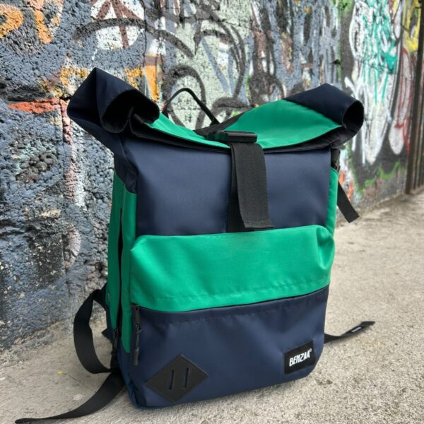 BENZAA MOCHILA CARTERO VERDE/AZUL