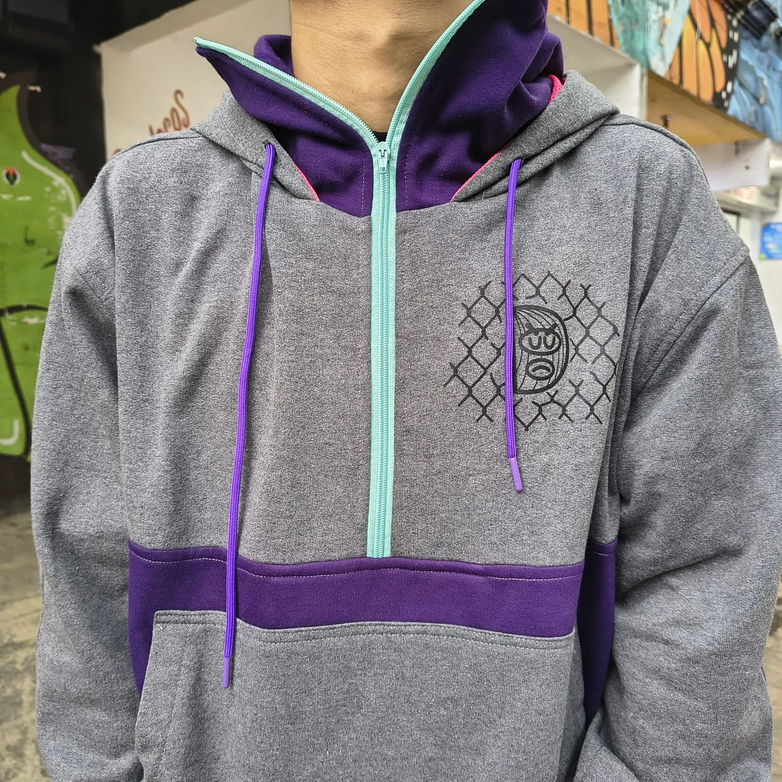 DELITO PULLOVER ZIP REJA/WILD GRIS - Image 4