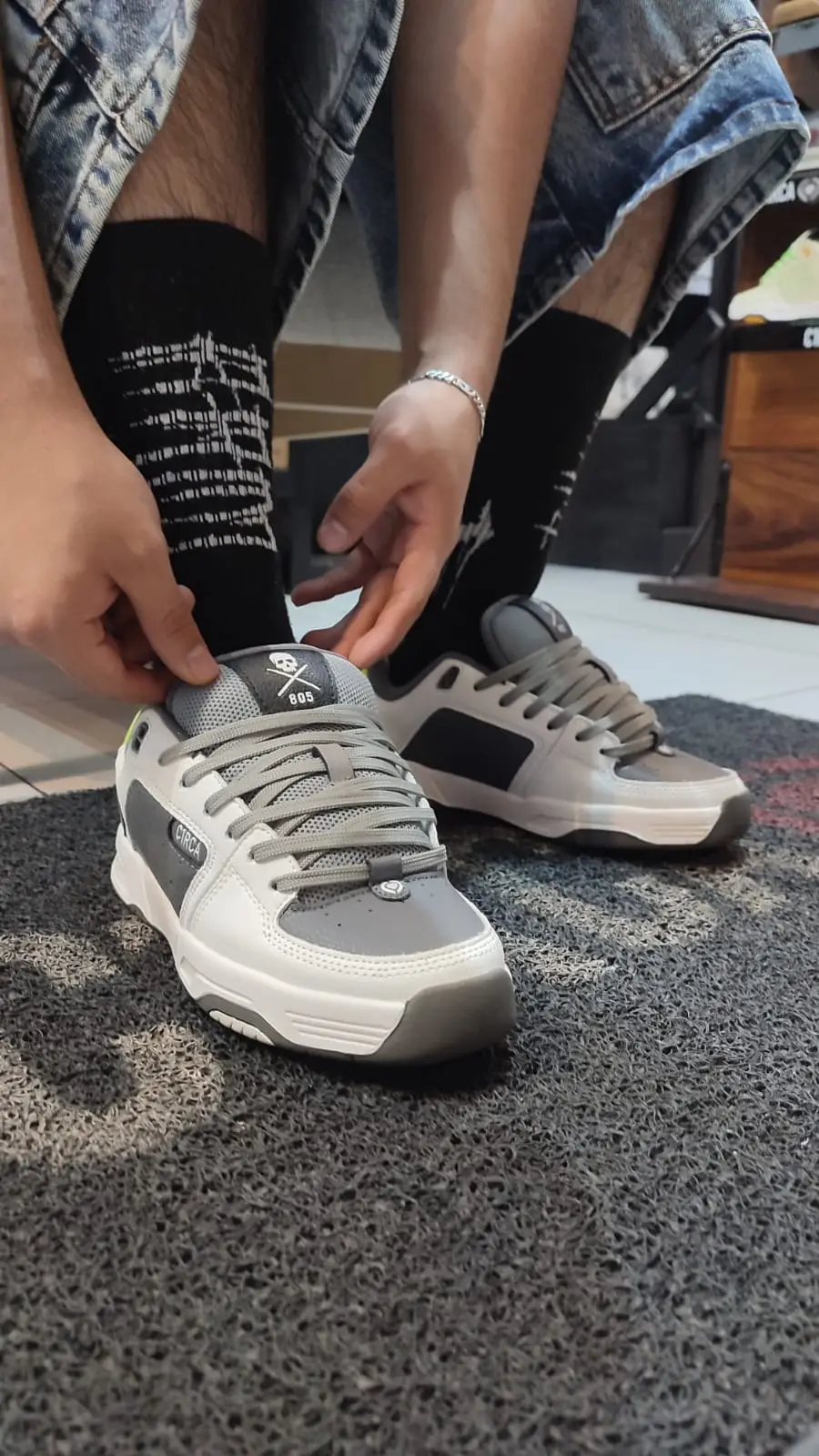CIRCA TENIS 805 DARK GRAY WHITE LIME